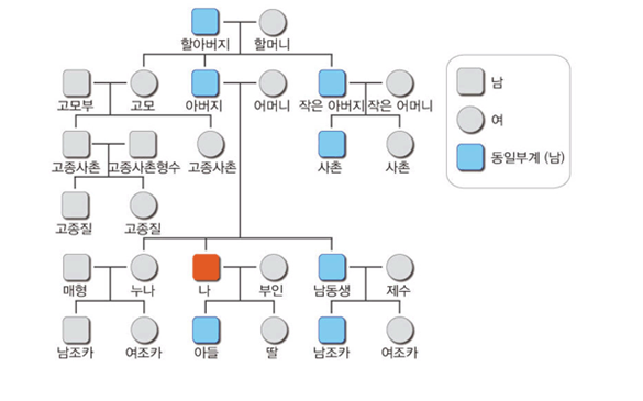 부계 혈족도
